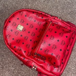mcm backpack red
